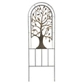  Trellis Tree Of Life 24x72 Black/Burnished Bronze Finish Metal