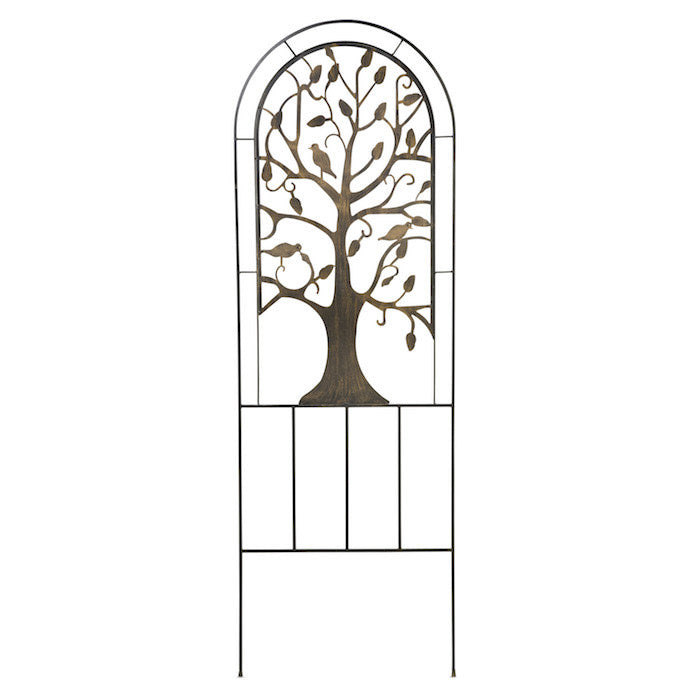  Trellis Tree Of Life 24x72 Black/Burnished Bronze Finish Metal